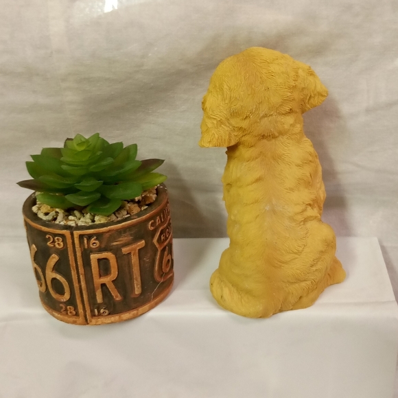 💕2 Old East Main Puppy Dog Figurine &  Planter ,Porcelain Ceramic Window Shelf - Picture 3 of 5